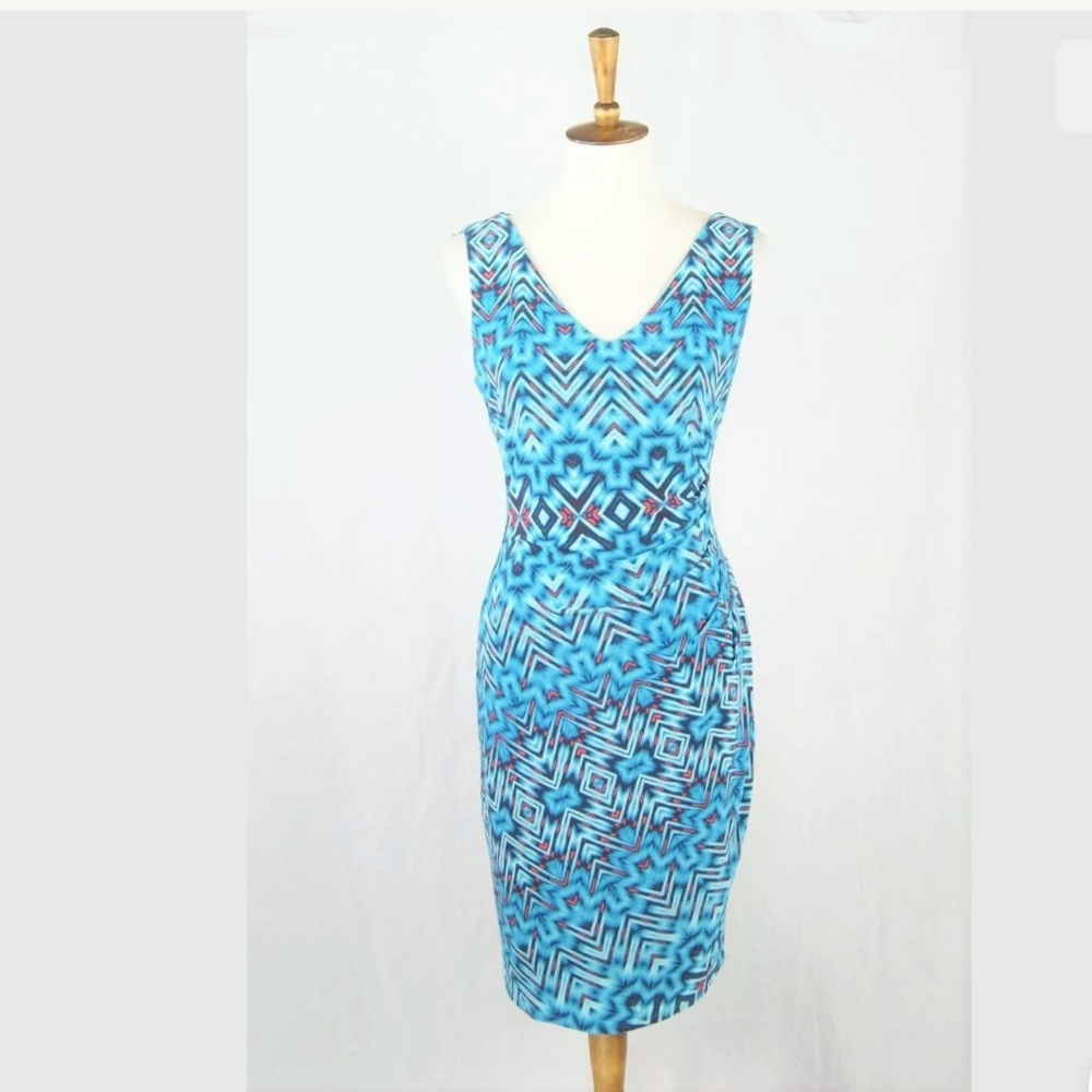 ❌SOLD❌Anne Klein Chevron Stretch Sheath Dress 10